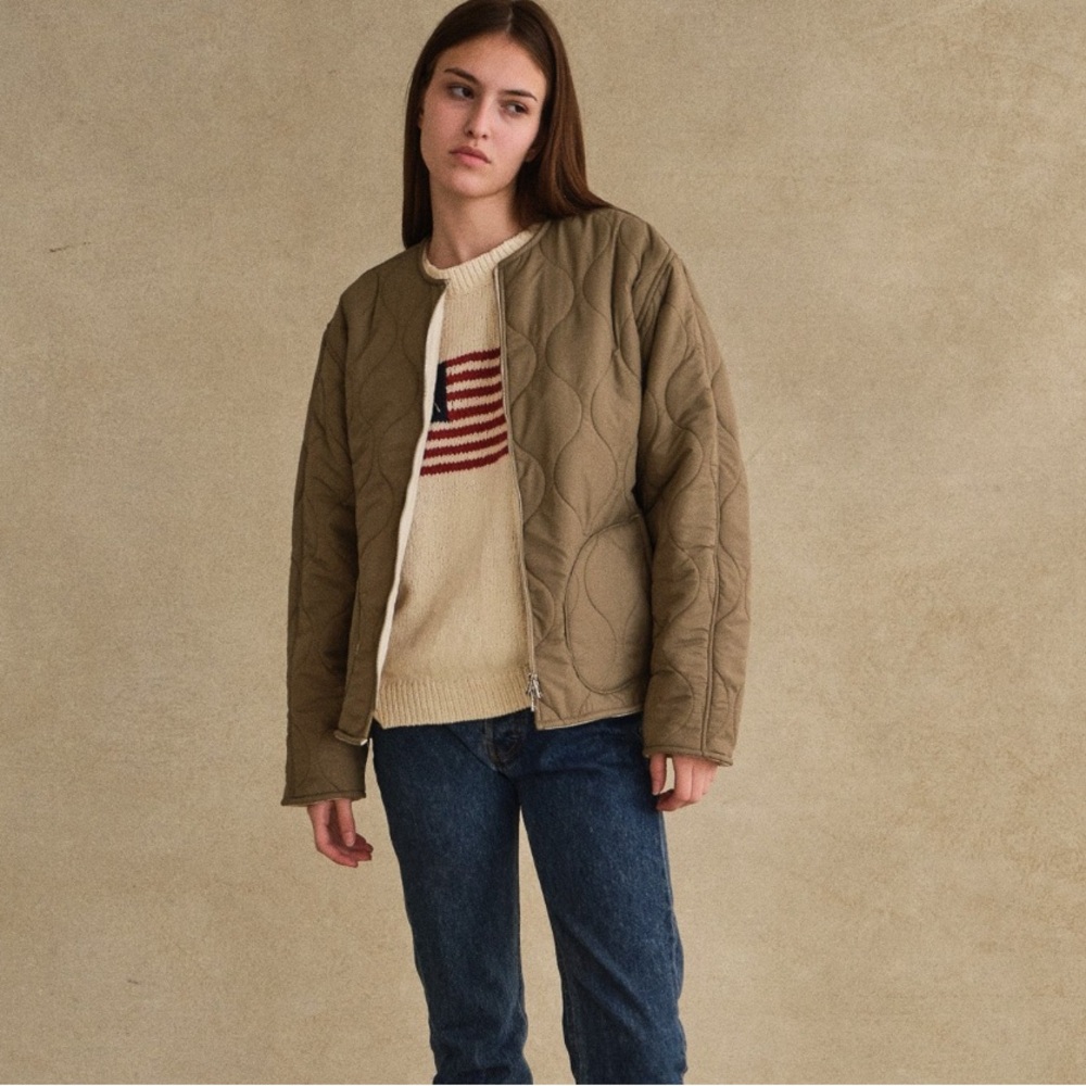 Cherry LA Quilted Shell Jacket (Green)